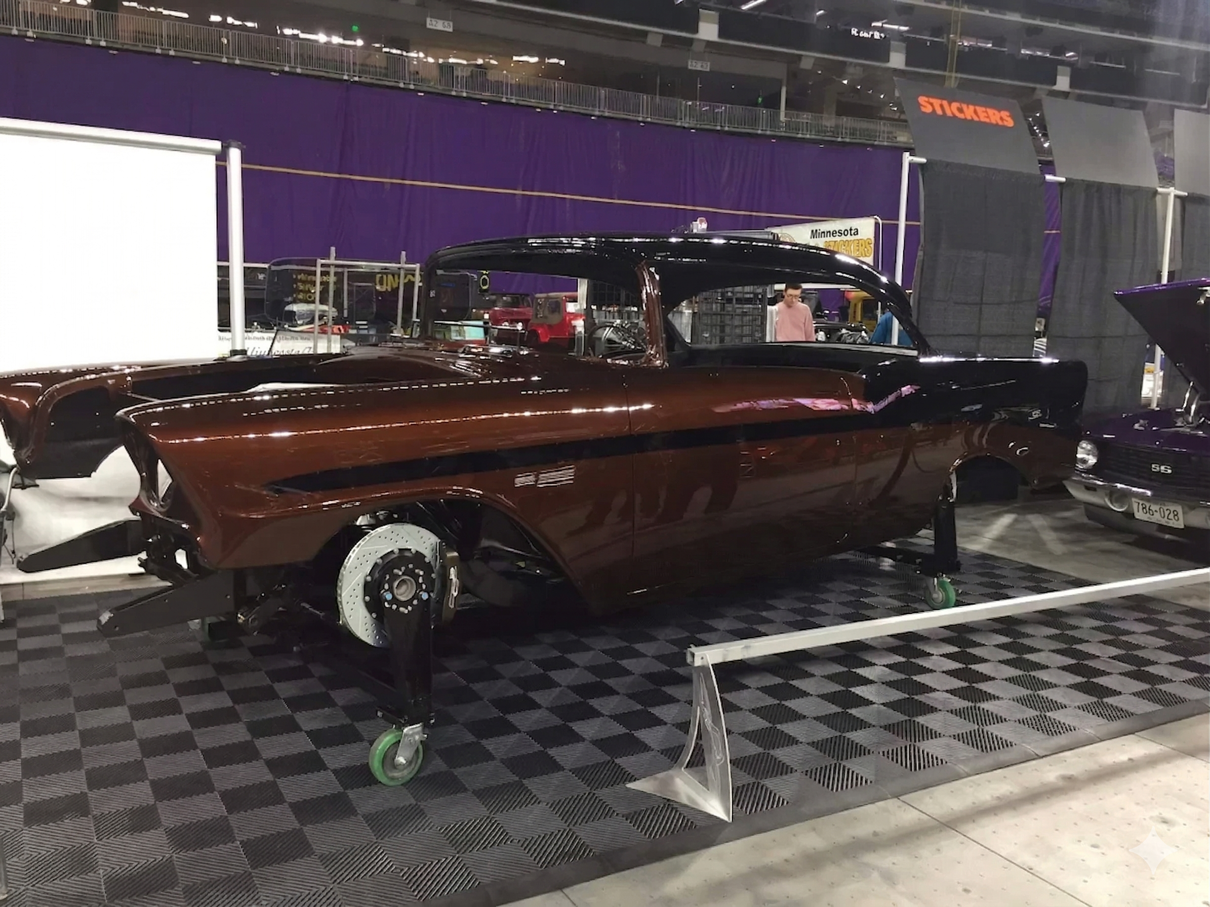 Custom '57 Chevy paint job by Gold Standard Restomods